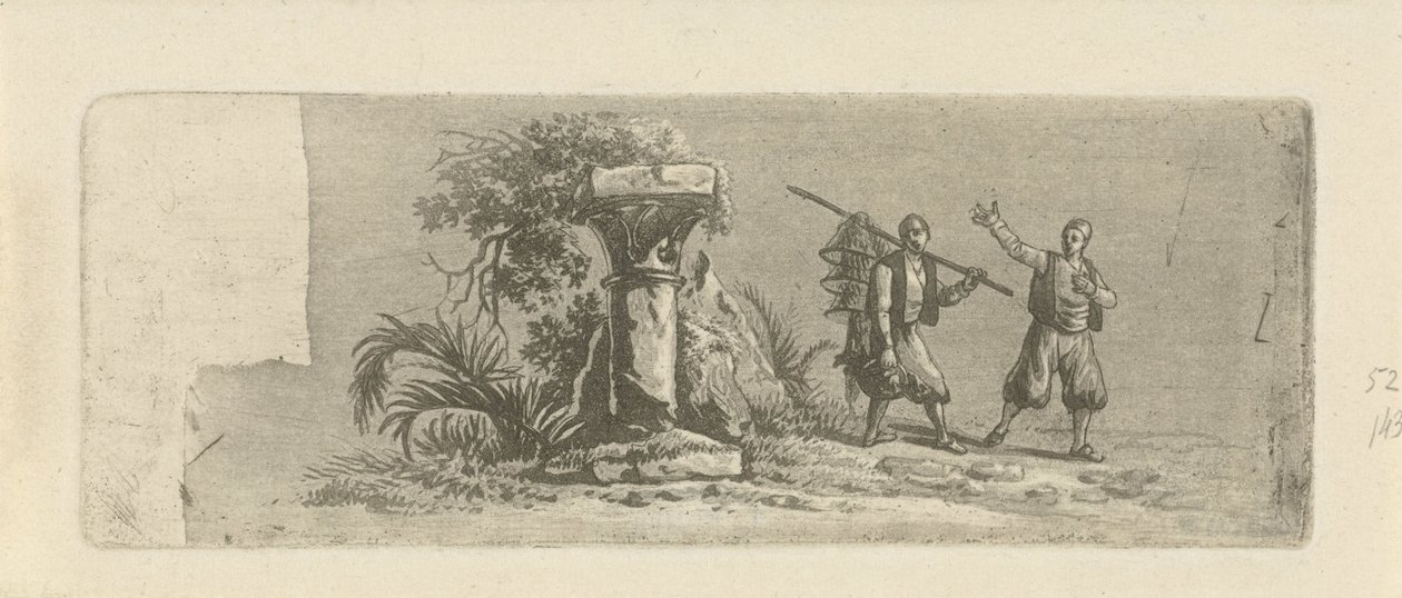 Táj két görög halászsal alkotó: François Joseph Pfeiffer (II)