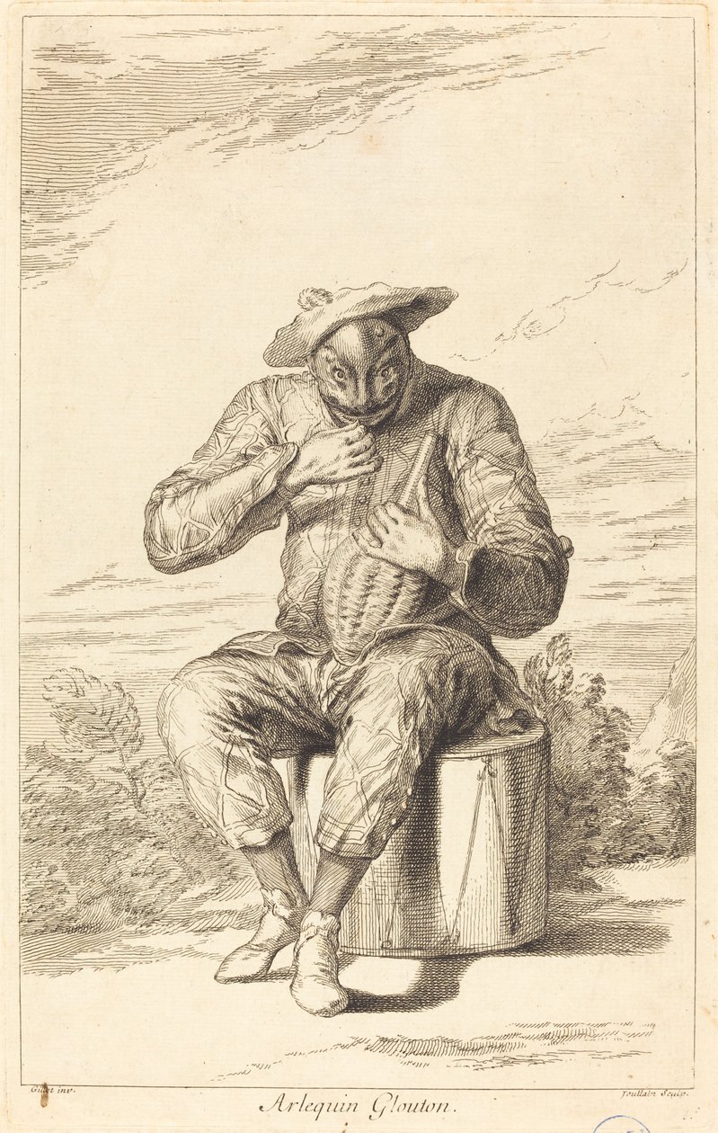 Harlekin falánkság alkotó: François Joullain after Claude Gillot