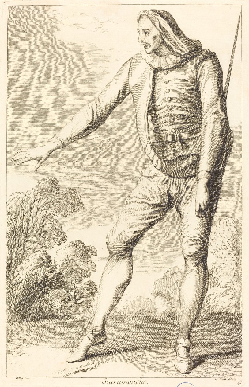 scaramouche alkotó: François Joullain after Claude Gillot