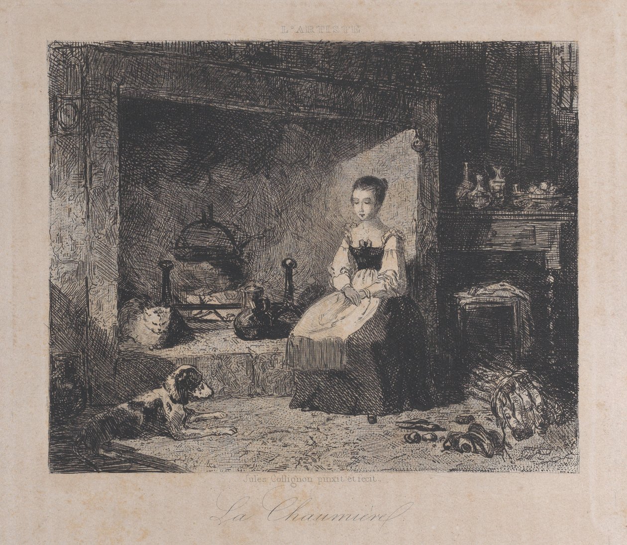The Cottage La Chaumiere, 1800-50., 1800-50. alkotó: François Jules Collignon