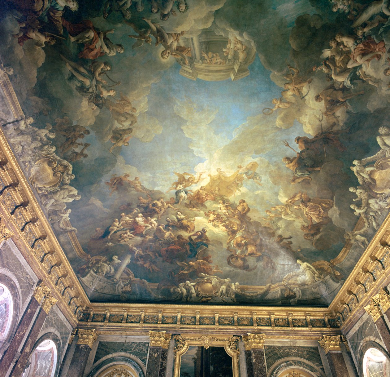 A Versailles-i Salon de Hercules mennyezete, 18. század alkotó: François Lemoyne