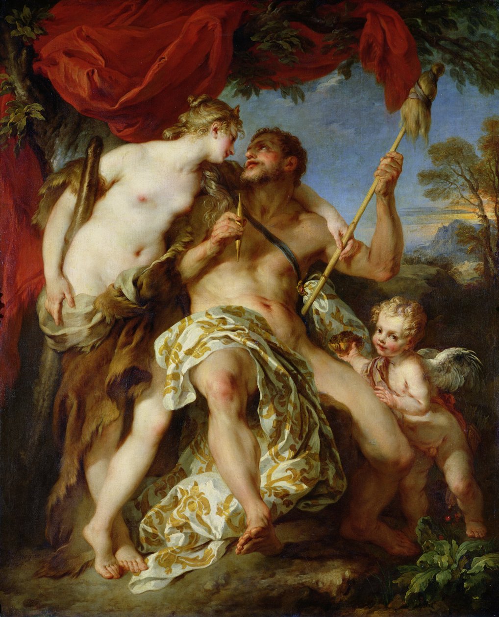 Herkules és Omphale, 1724 alkotó: François Lemoyne