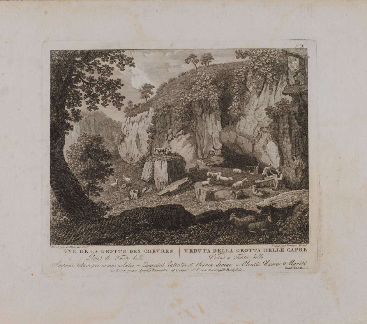 A Grotte des Chevres (X. sz.) ív (sic) alkotó: François Morel