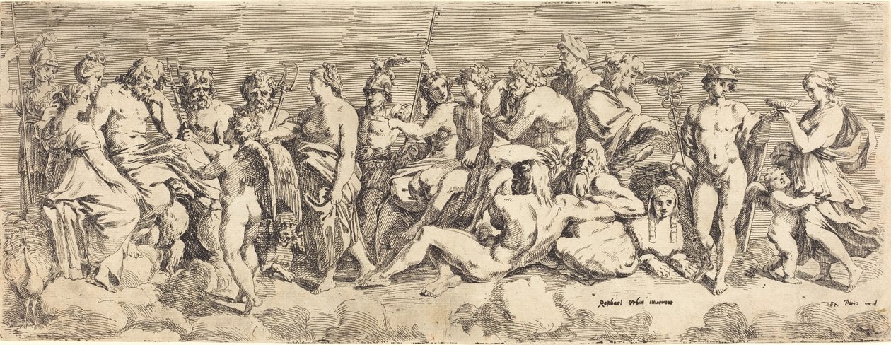 A Psyche felvétele Olimpiába alkotó: François Perrier after Raphael