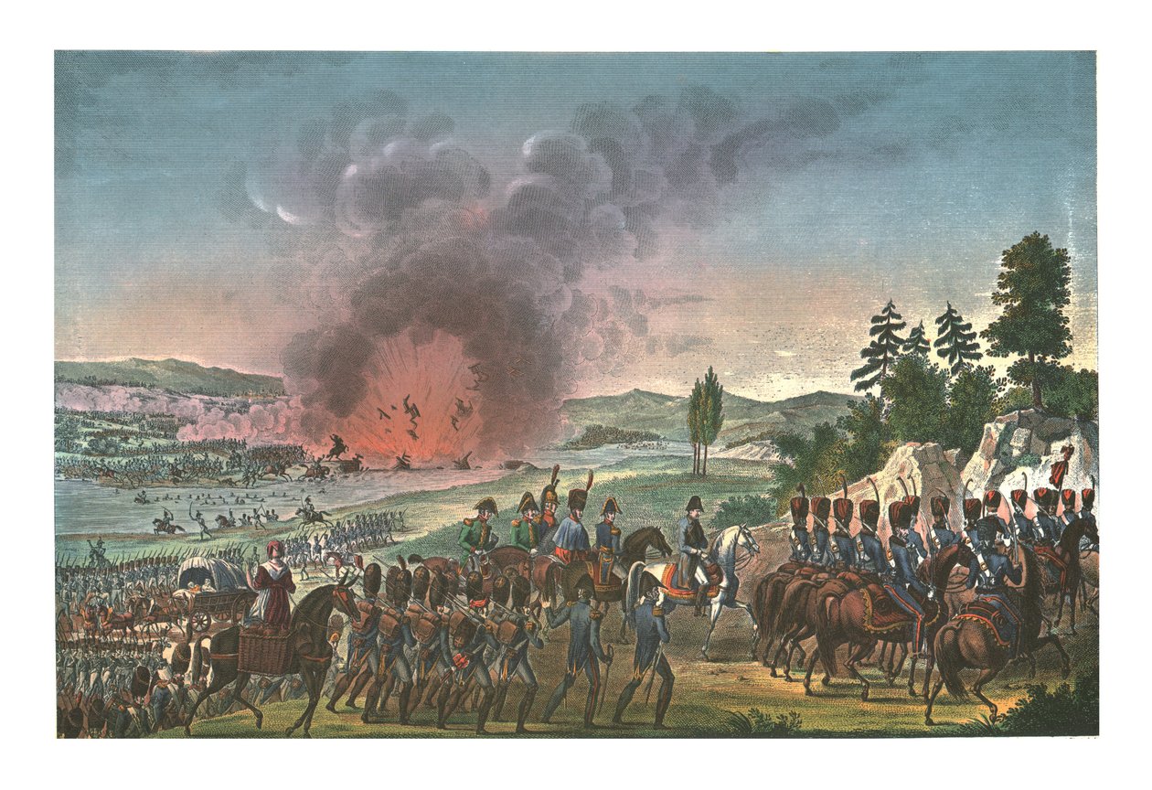 A franciák visszavonulása a lipcsei csata után, 1813. október 19., 1850. alkotó: François Pigeot