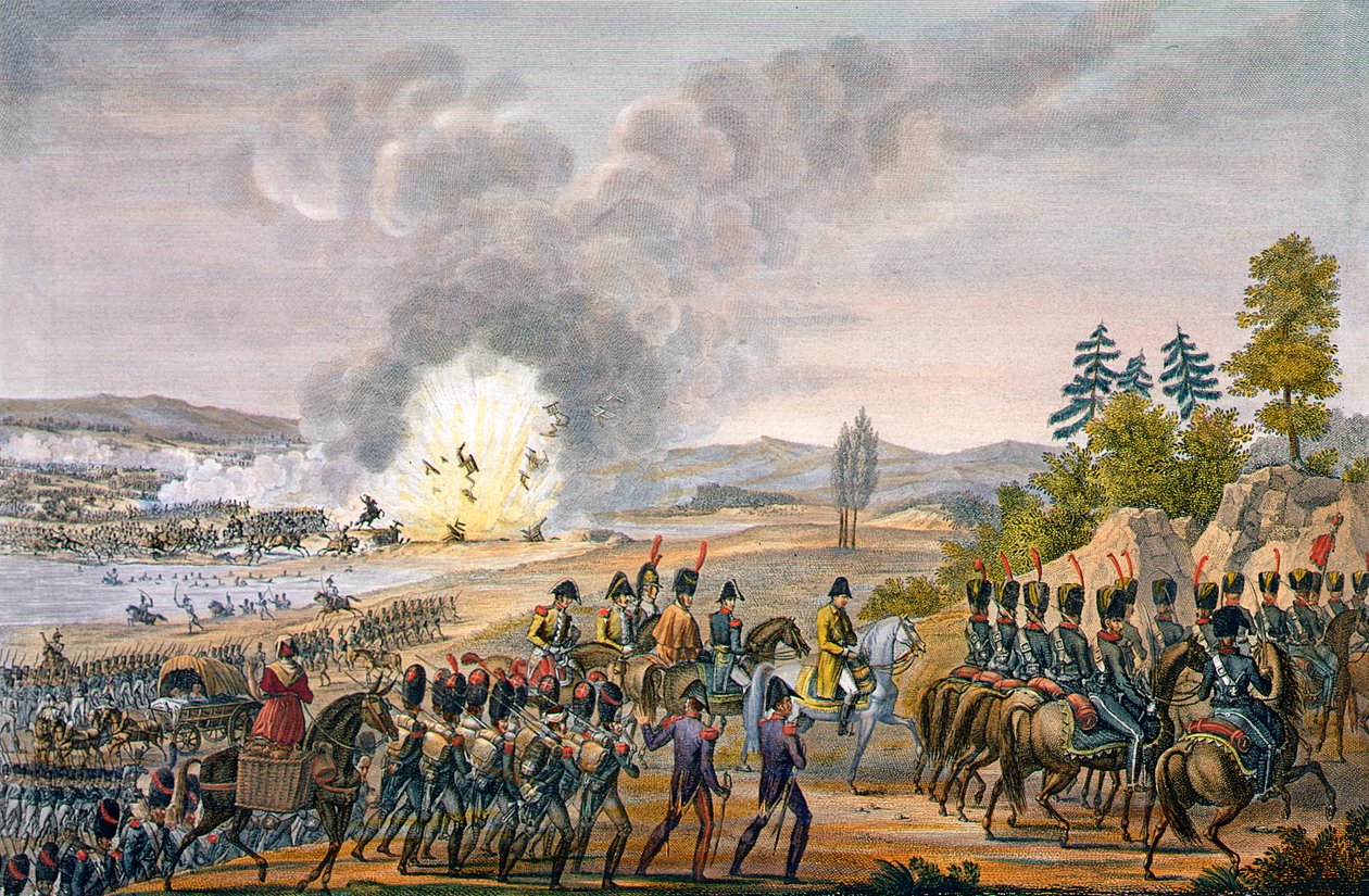 A franciák visszavonulása a lipcsei csata után, Németország, 1813. október 19 alkotó: François Pigeot
