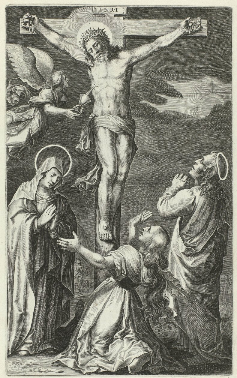 Krisztus a kereszten Krisztus élete (sorozat címe) alkotó: François Stuerhelt (possibly)