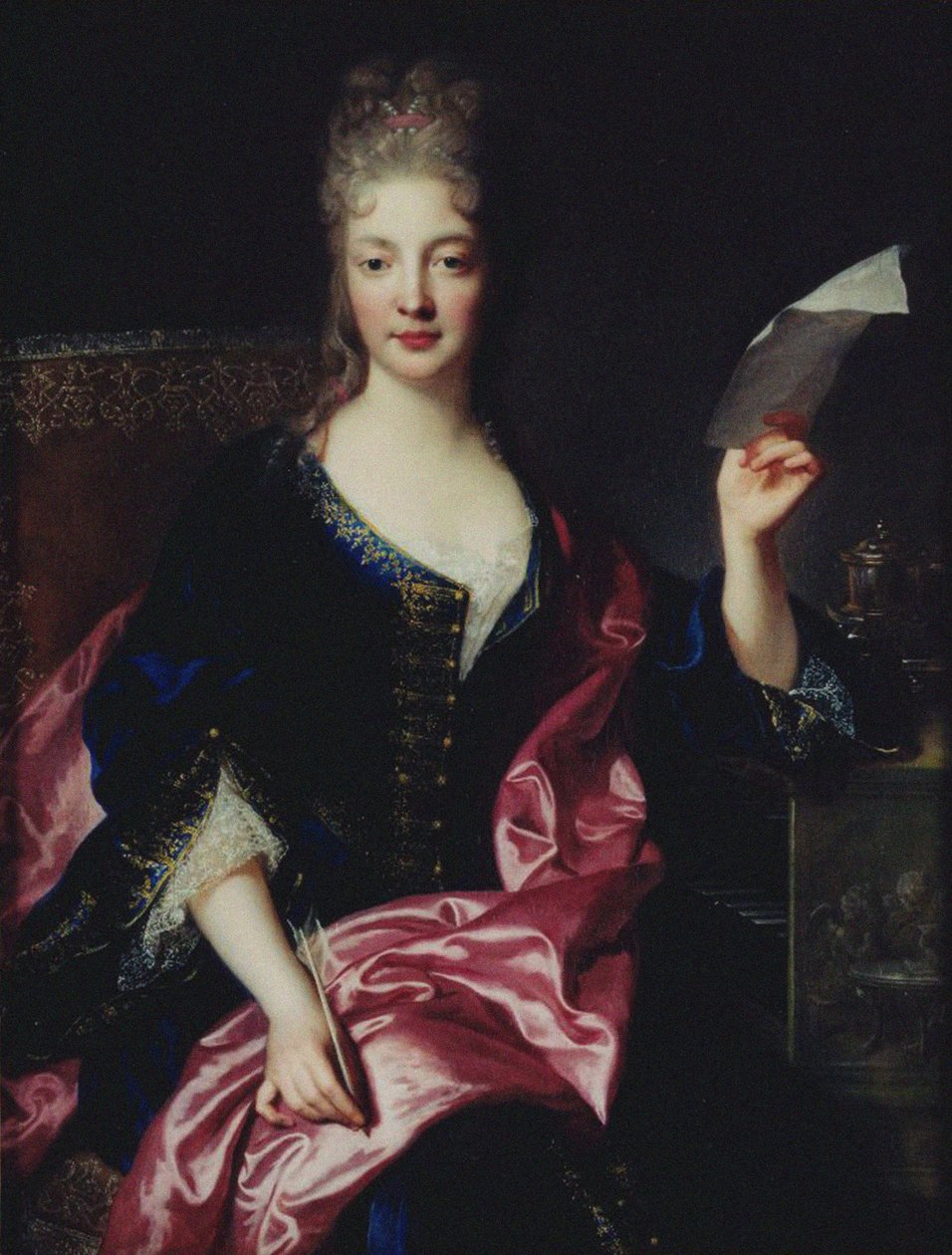Elisabeth Claude Jacquet de La Guerre zeneszerző portréja 1665-1729. alkotó: François Troy de