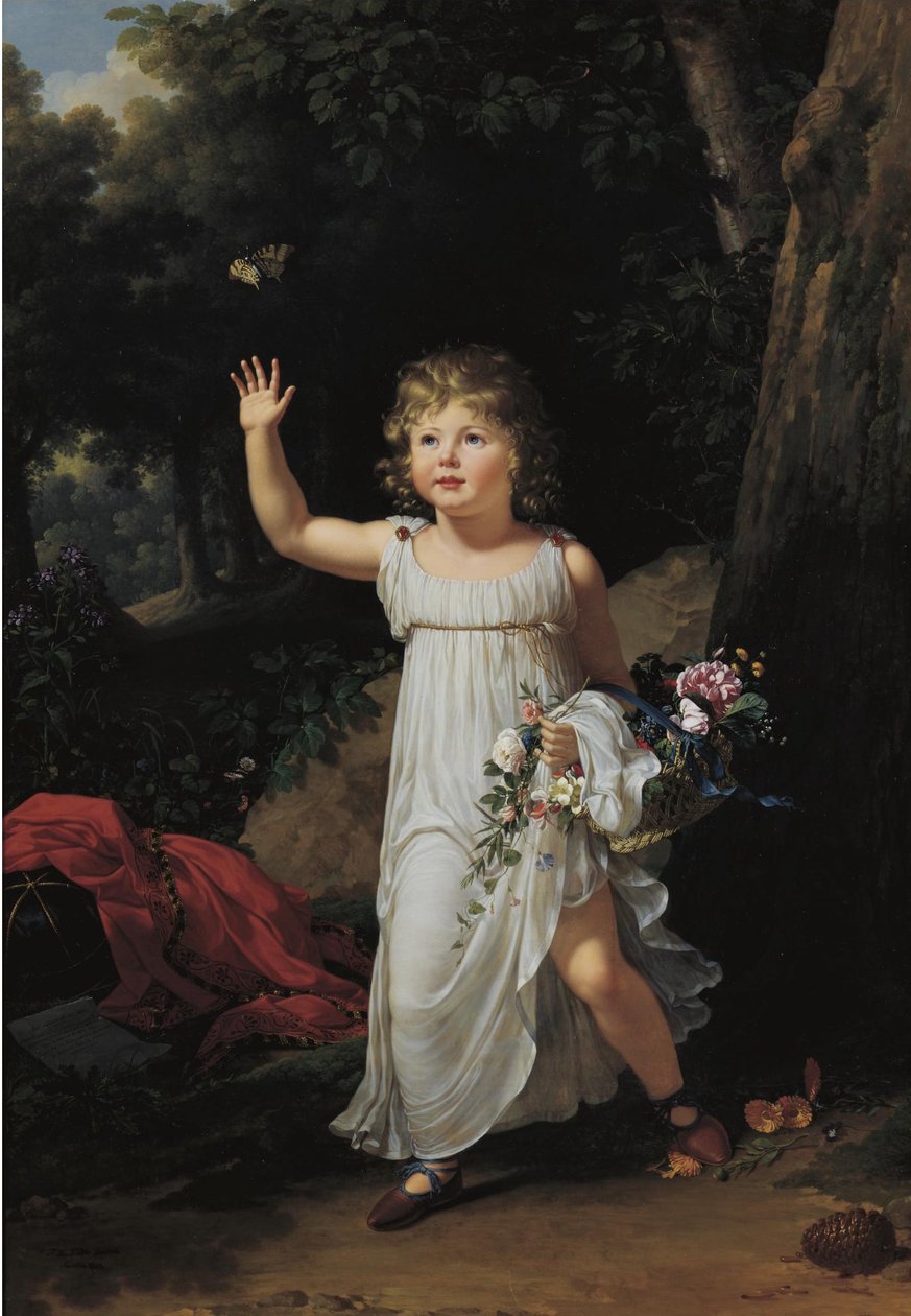 Franciául:  Clarke portréja, egész alakos, egy erdőben. alkotó: Francois-Xavier Fabre