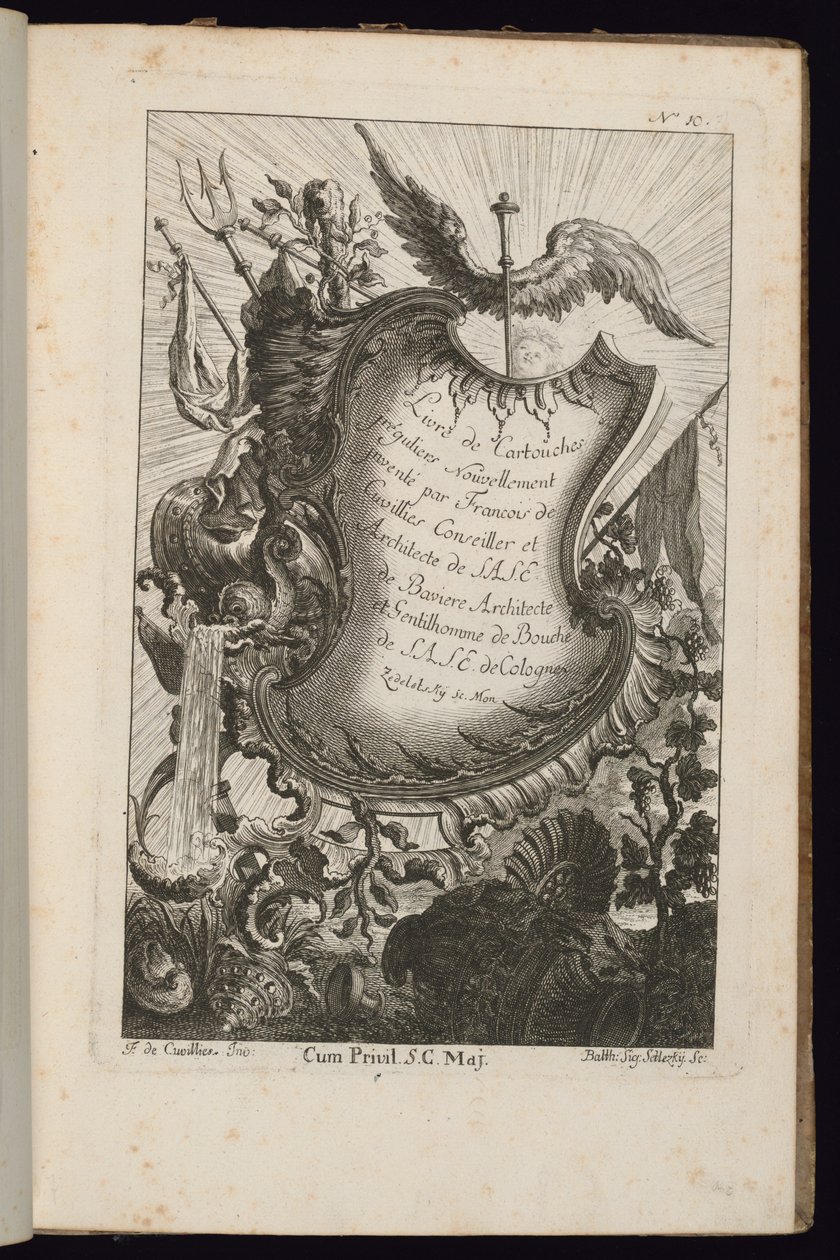 Patron Mercury botjával, Szabálytalan töltények könyve alkotó: François de Cuvilliés the Elder
