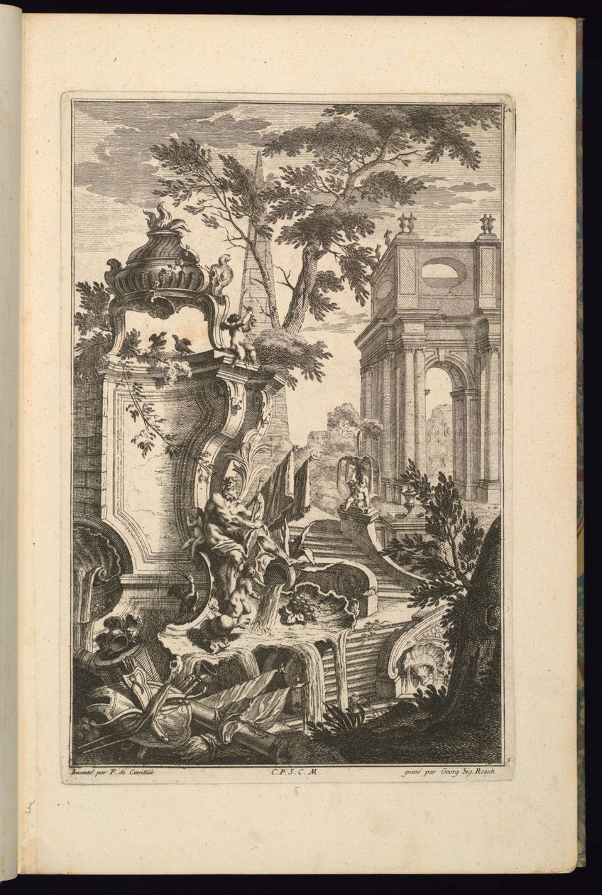Tervezés Fountain with a River God alkotó: François de Cuvilliés the Elder
