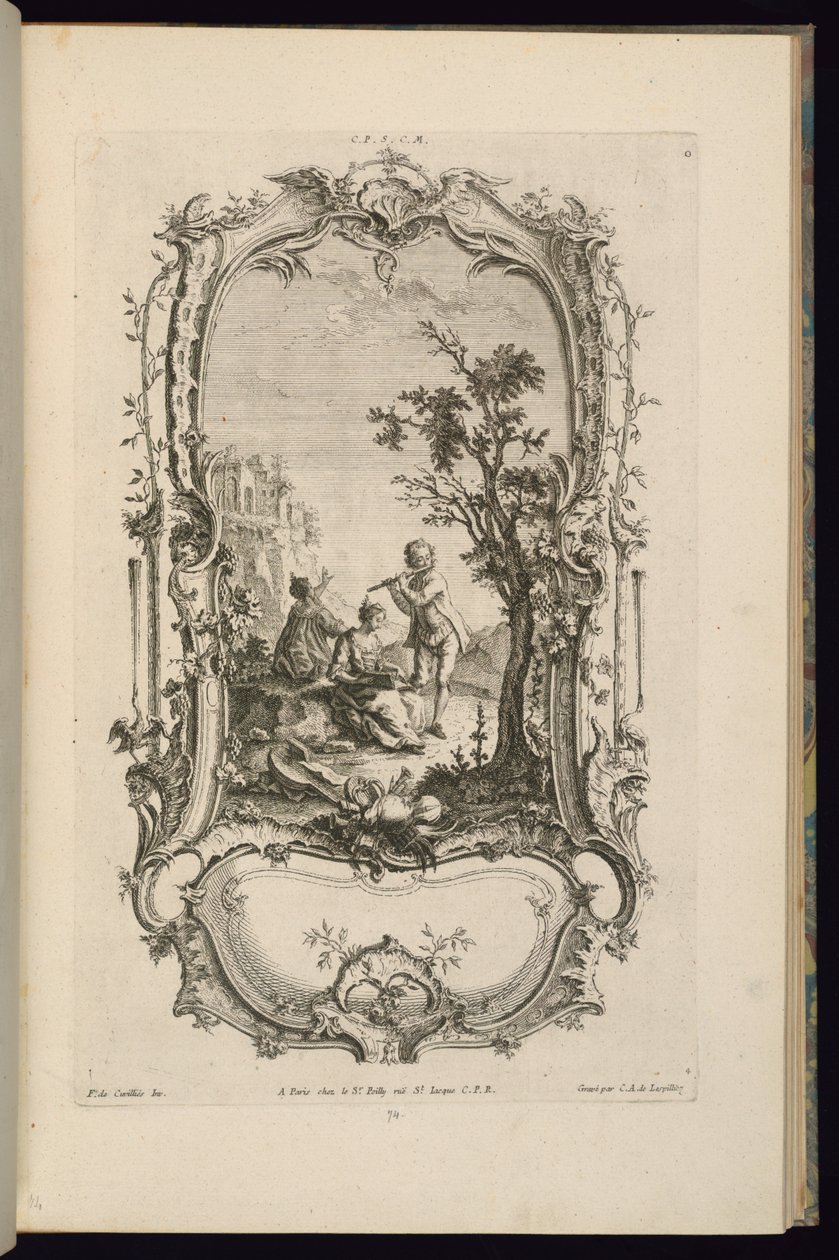 Tervezés nagy és kis rekesszel rendelkező kartonokhoz alkotó: François de Cuvilliés the Elder