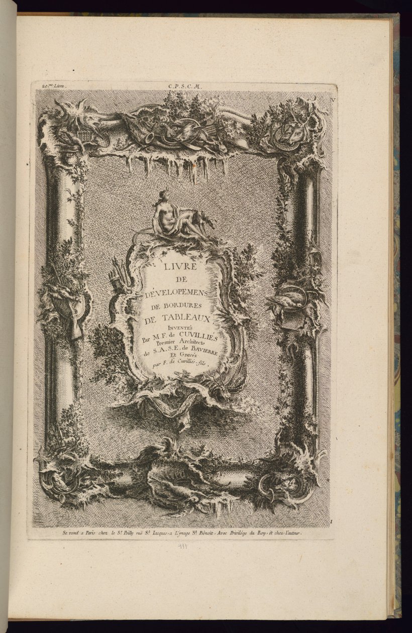 Tervezés kerethez és kartonhoz alkotó: François de Cuvilliés the Elder