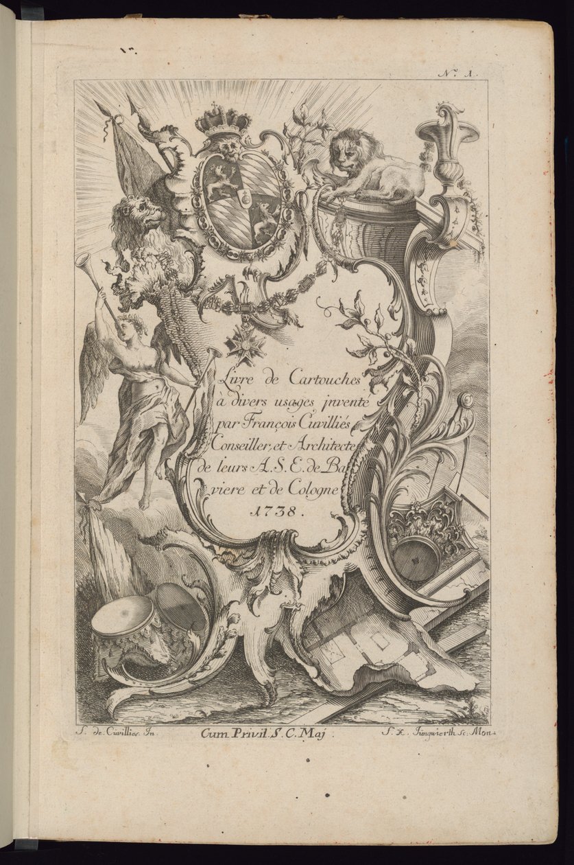 Címlap, Különféle felhasználású patronok könyve alkotó: François de Cuvilliés the Elder