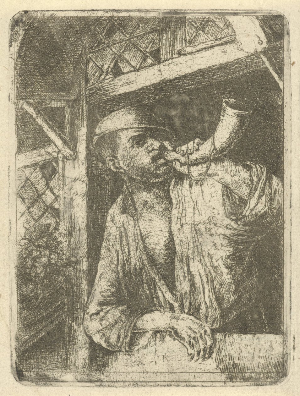 Baker kürtöt fúj alkotó: François de Maleck