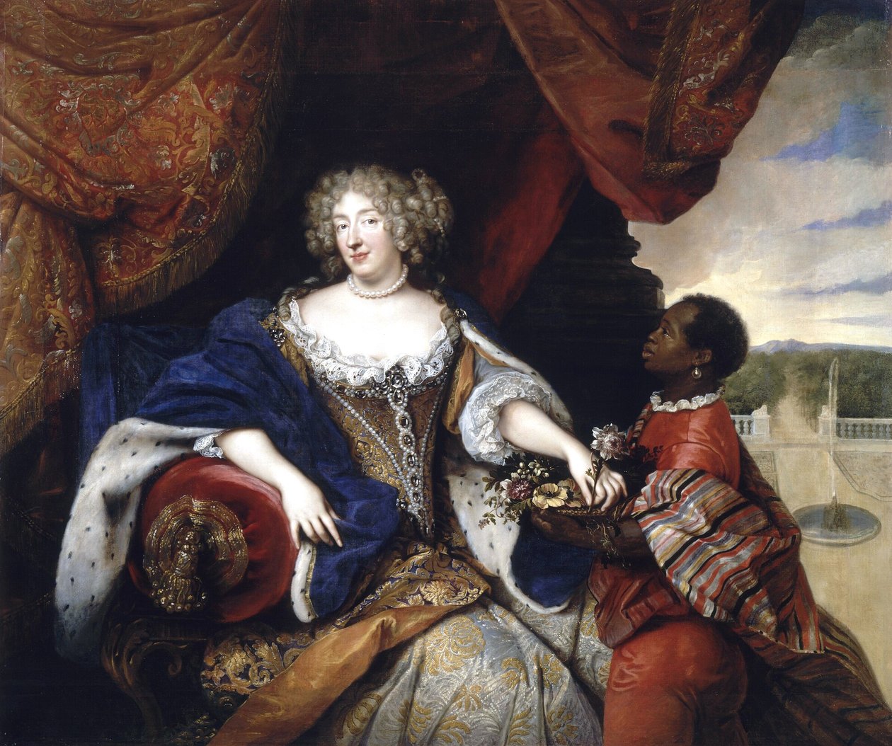 Pálos Charlotte Erzsébet portréja a rabszolgájával alkotó: Francois de Troy