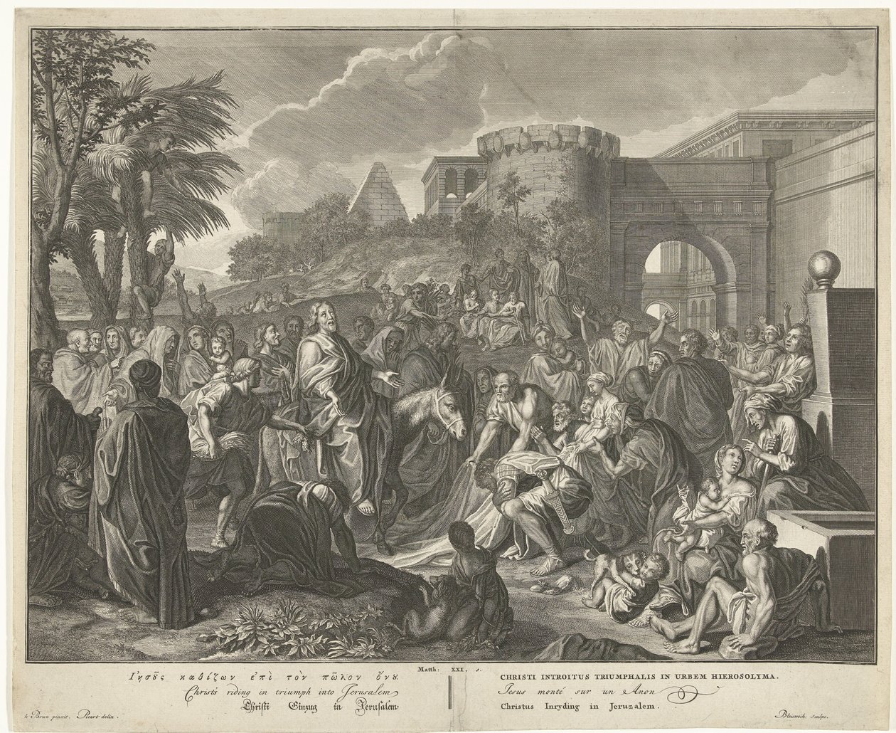 Krisztus belépése Jeruzsálembe Krisztus belép Jeruzsálembe (cím a tárgyon) alkotó: François van Bleyswijck