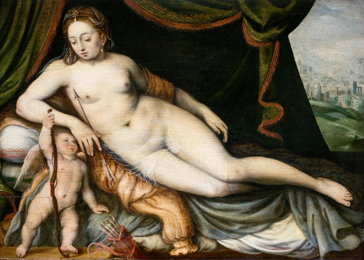 Vénusz és Ámor alkotó: Frans Floris