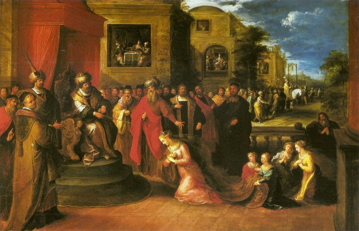 Eszter Ahasvérusz előtt alkotó: Frans Francken I