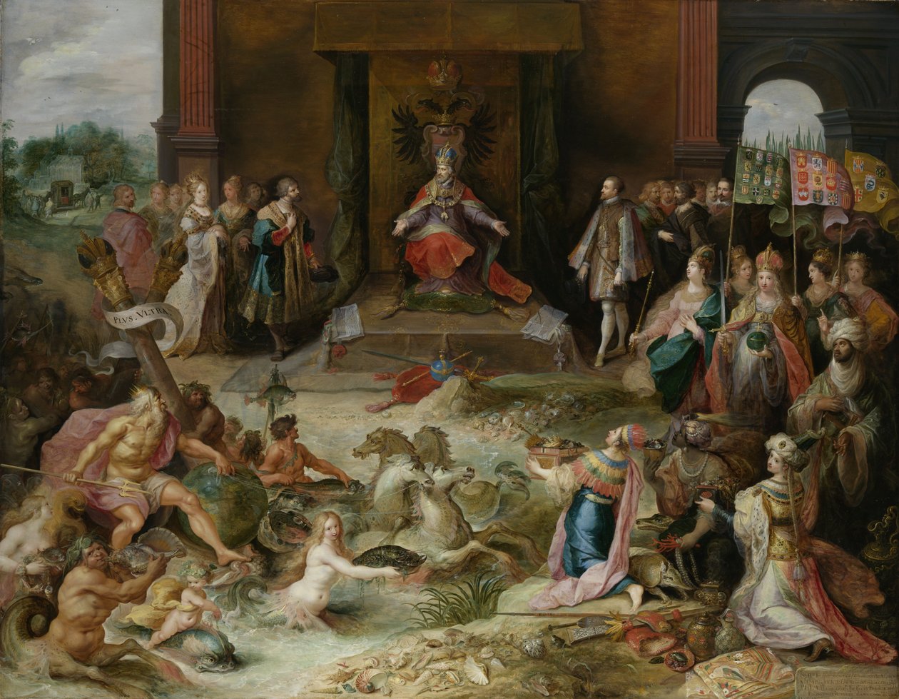 Allegória V. Károly császár lemondásáról Brüsszelben, 1630-40 körüli évek alkotó: Frans II Francken the Younger