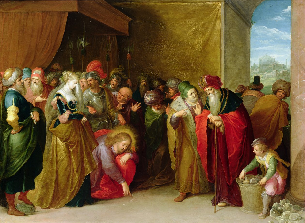 Krisztus és a házasságtörésen elhurcolt asszony alkotó: Frans II Francken the Younger