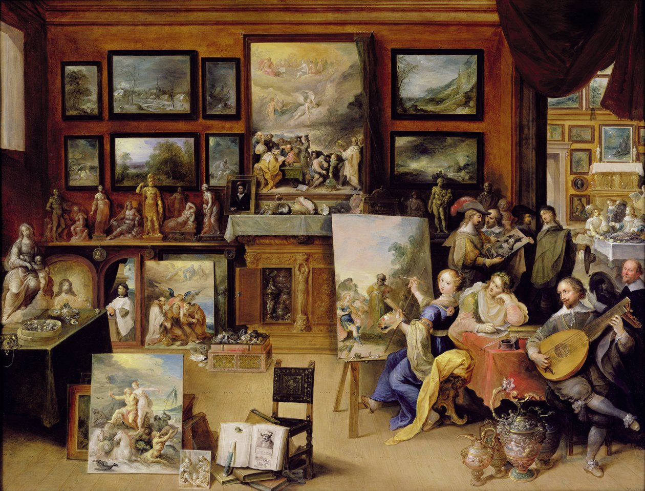Pronkamer festménye, költészete és zenéje alkotó: Frans II Francken the Younger