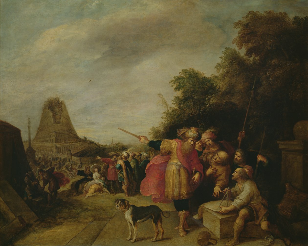Bábel tornyának építése alkotó: Frans II Francken the Younger