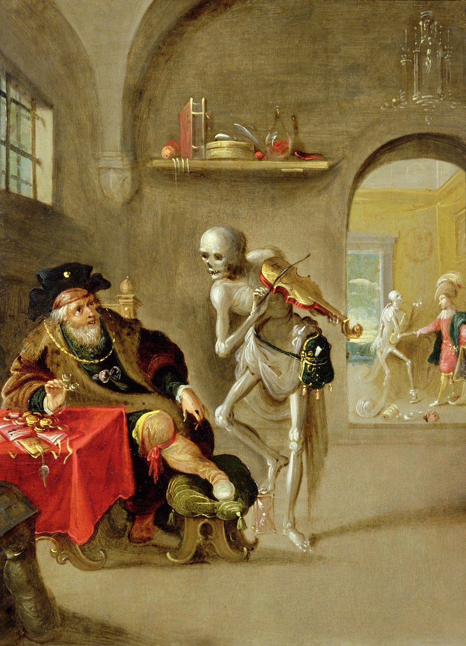 A haláltánc (olaj a rézre) alkotó: Frans II Francken the Younger