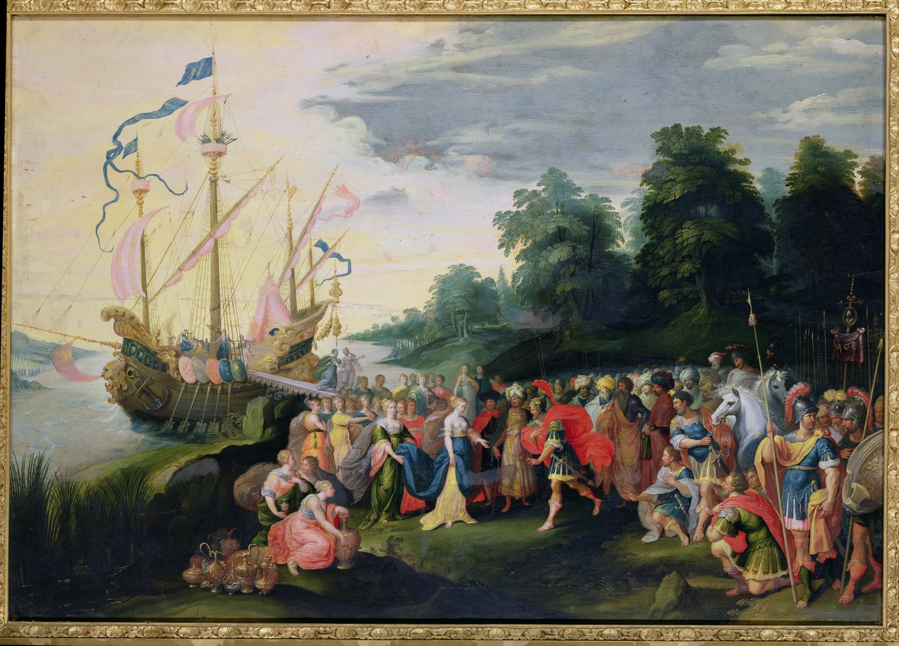 Kleopátra partra szállása (Kr. e. 69-30) Tarsusban alkotó: Frans II Francken the Younger