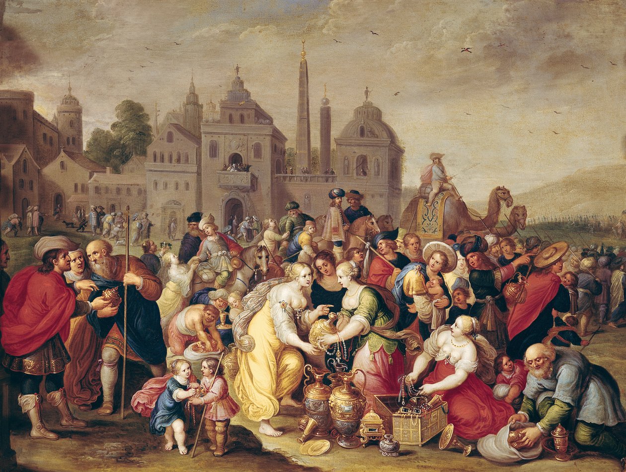 Az Exodus vagy az egyiptomiak vázái alkotó: Frans II Francken the Younger