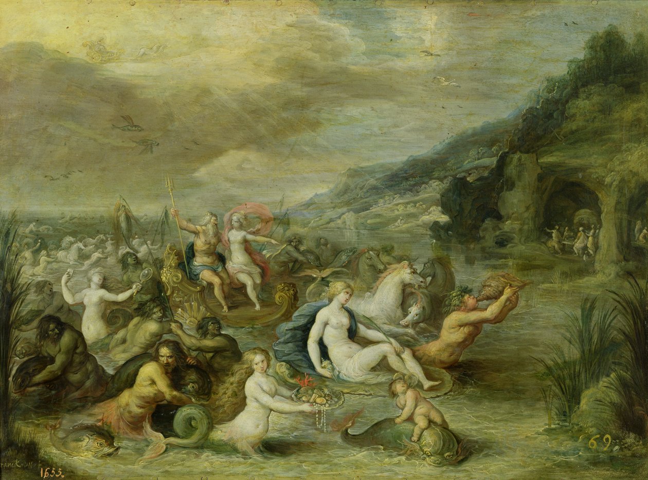 Amphitrité diadala (olaj, réz) alkotó: Frans II Francken the Younger