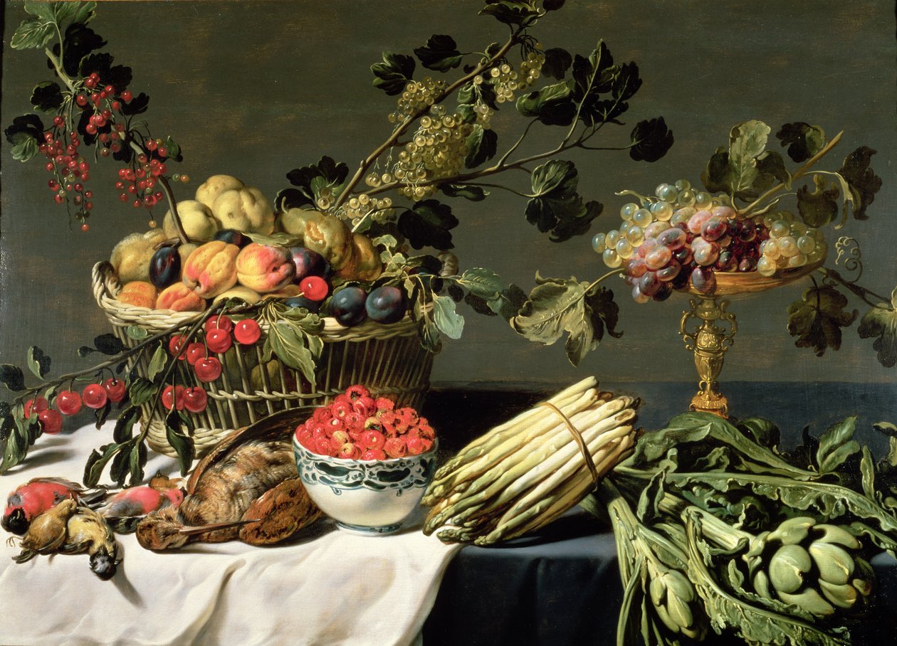 Gyümölcscsendélet fonott kosárban alkotó: Frans Snyders or Snijders