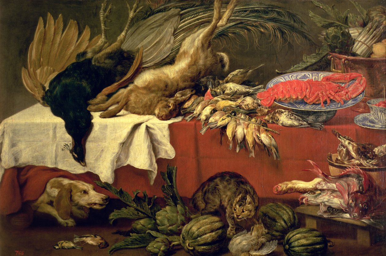 Csendélet játékkal és homárral, 1610 körül alkotó: Frans Snyders or Snijders