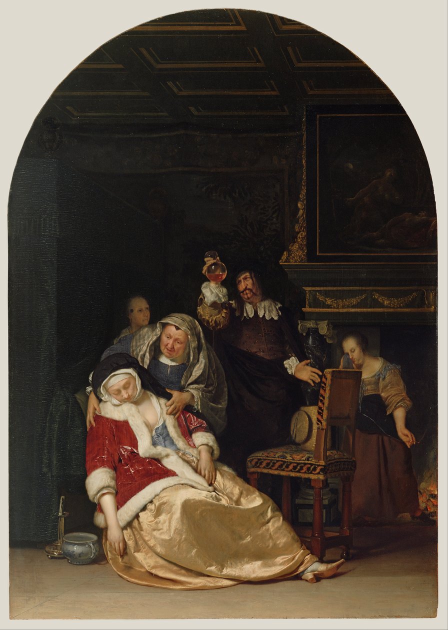 Látogatnak az orvosok alkotó: Frans van Mieris