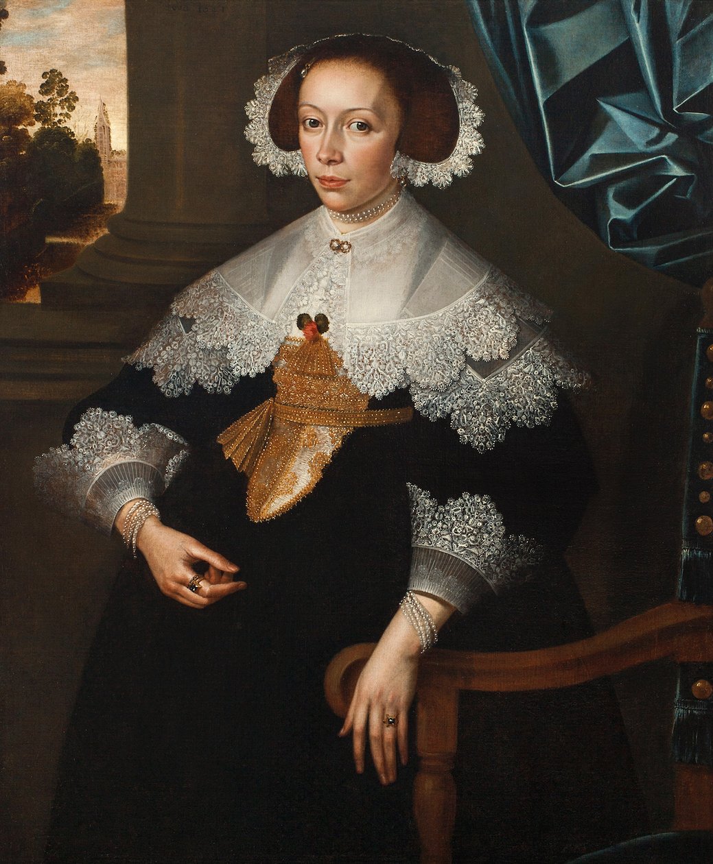 Firenze-Marguerite de Renesse-Warfusée, Grimbergen grófnőjének portréja, 1641 (3114329 pár) alkotó: Frans Denys