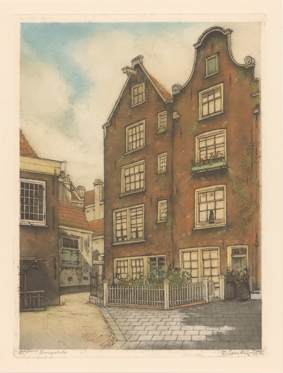 Bagijnhofje (eredeti cím a tárgyon) alkotó: Frans Everbag (signed by artist)