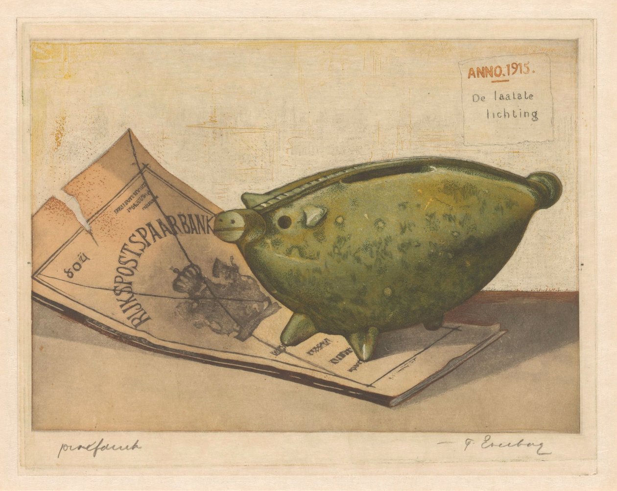 Az utolsó köteg (eredeti cím az objektumon) alkotó: Frans Everbag (signed by artist)