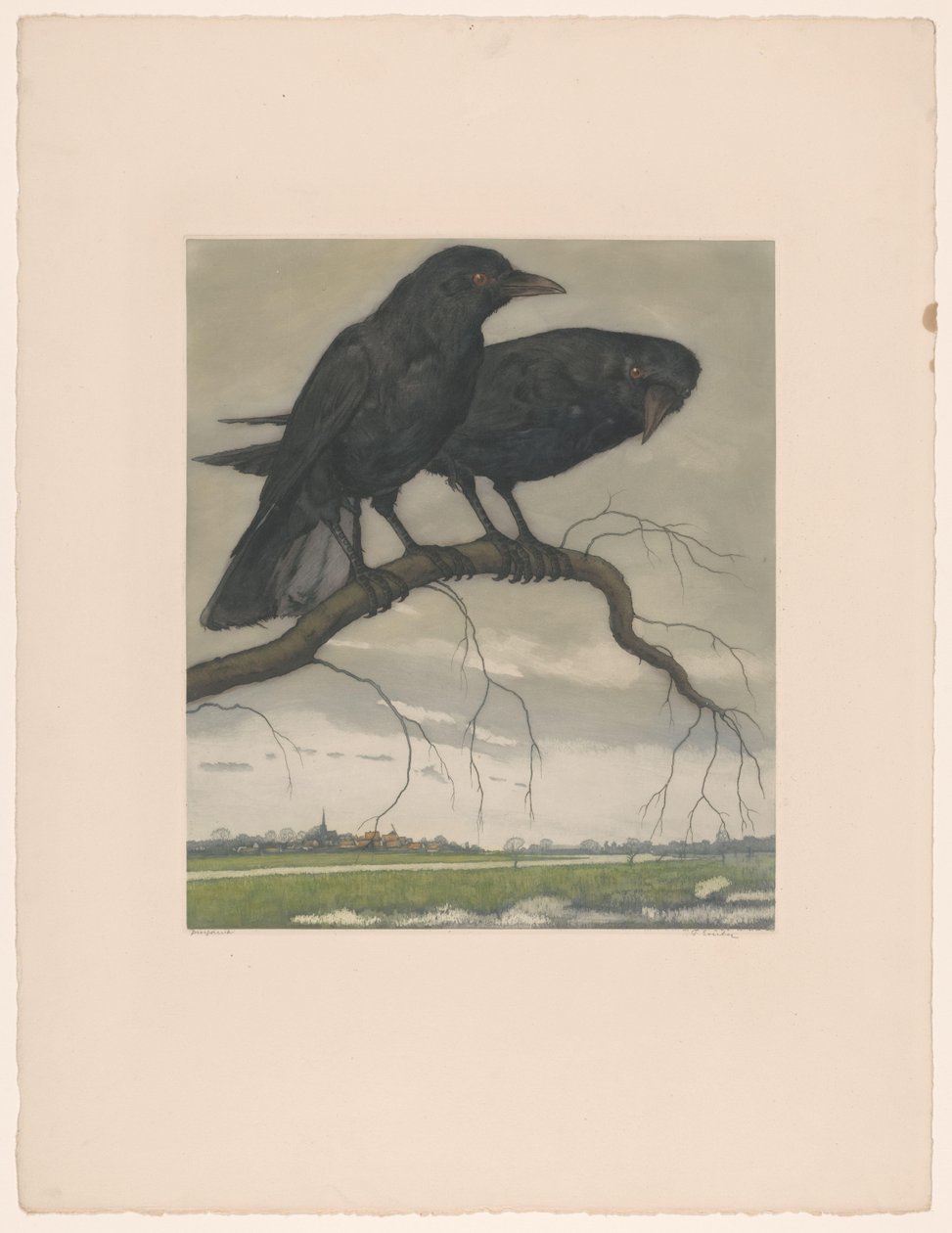 két varjú alkotó: Frans Everbag (signed by artist)