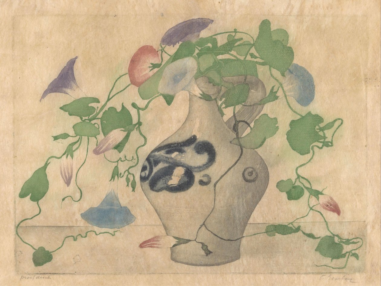 Bindweed kerámia kancsóban alkotó: Frans Everbag (signed by artist)