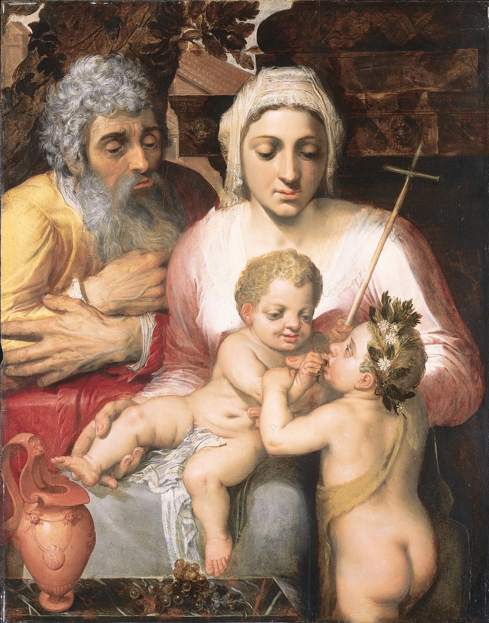 A Szent Család Keresztelő Szent Jánossal, 1546 alkotó: Frans Floris
