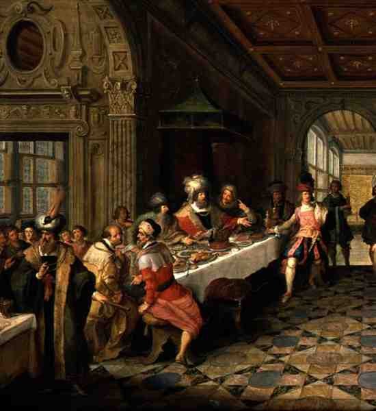 Salome ünnepének részlete, amely Keresztelő Szent János fejét mutatja be Heródes királynak alkotó: Frans Francken