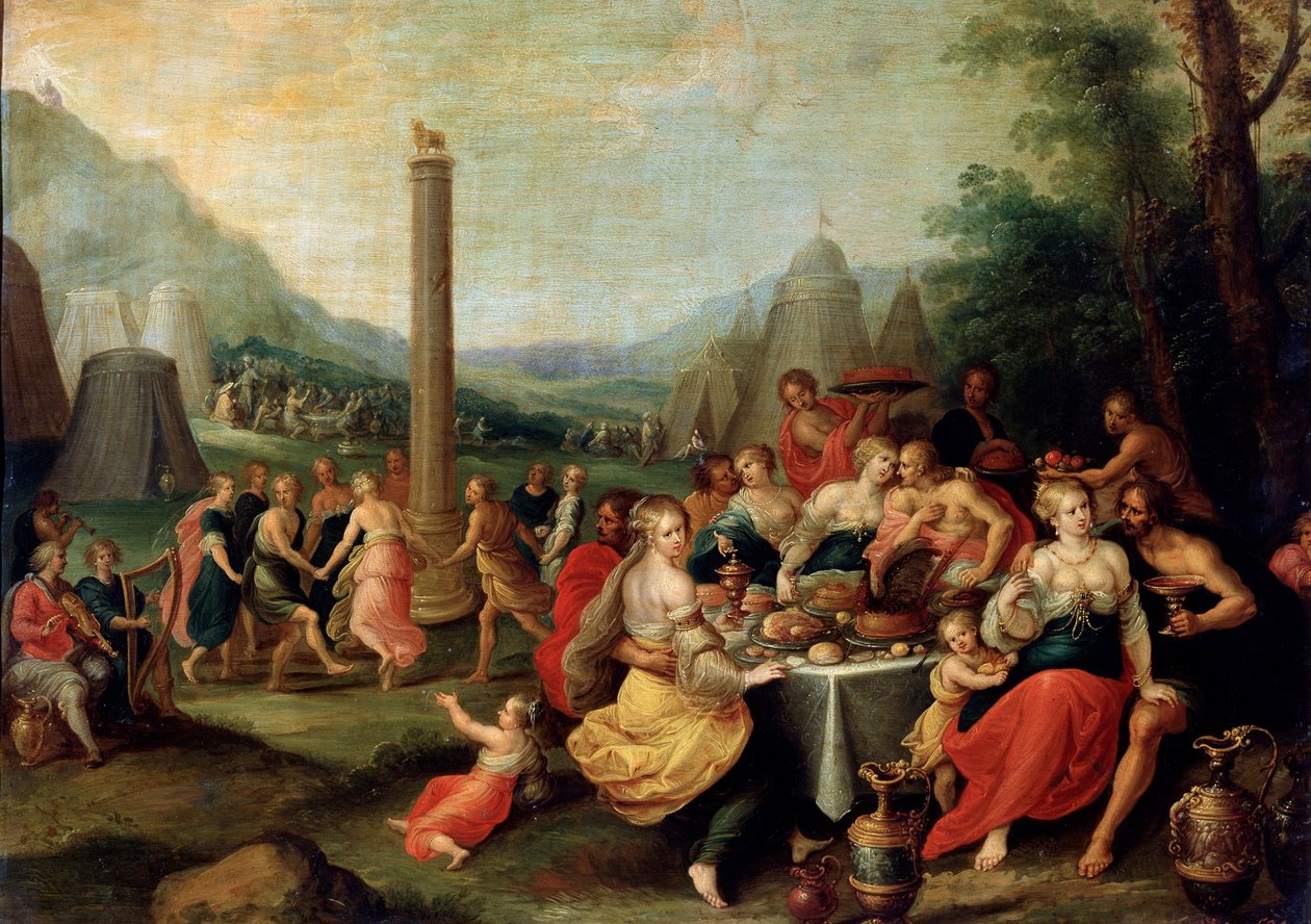 „Az Aranyborjú imádása”, 1620-as évek vége. alkotó: Frans Francken II