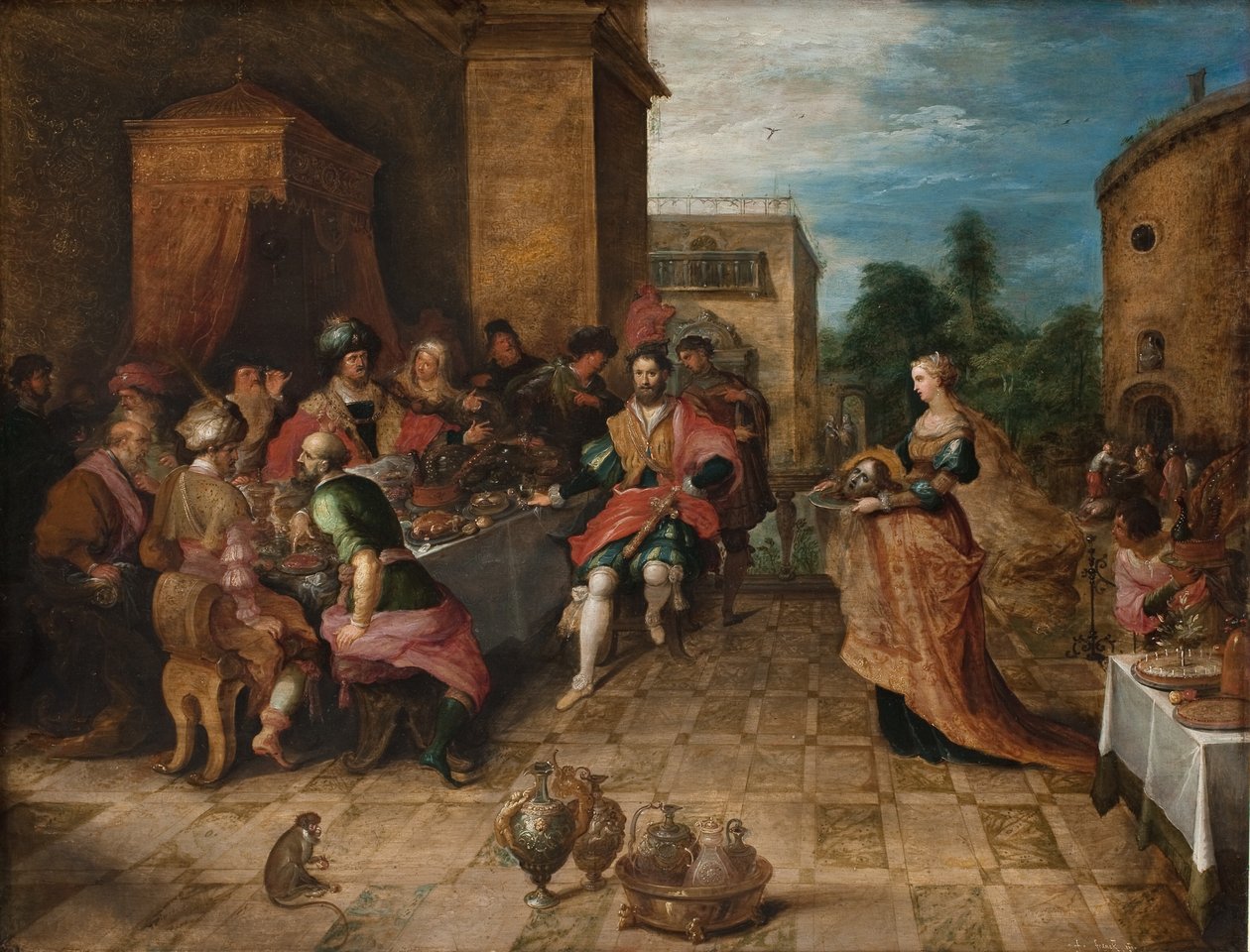 Heródes lakomája. Salome bemutatja Keresztelő János fejét alkotó: Frans Francken d.Y.