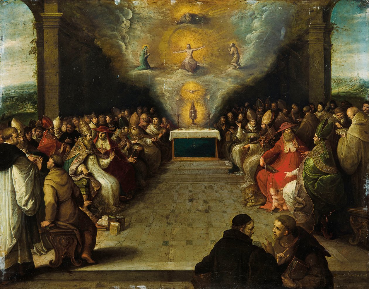 Disputáció a Szent Szentségről alkotó: Frans Francken the Younger