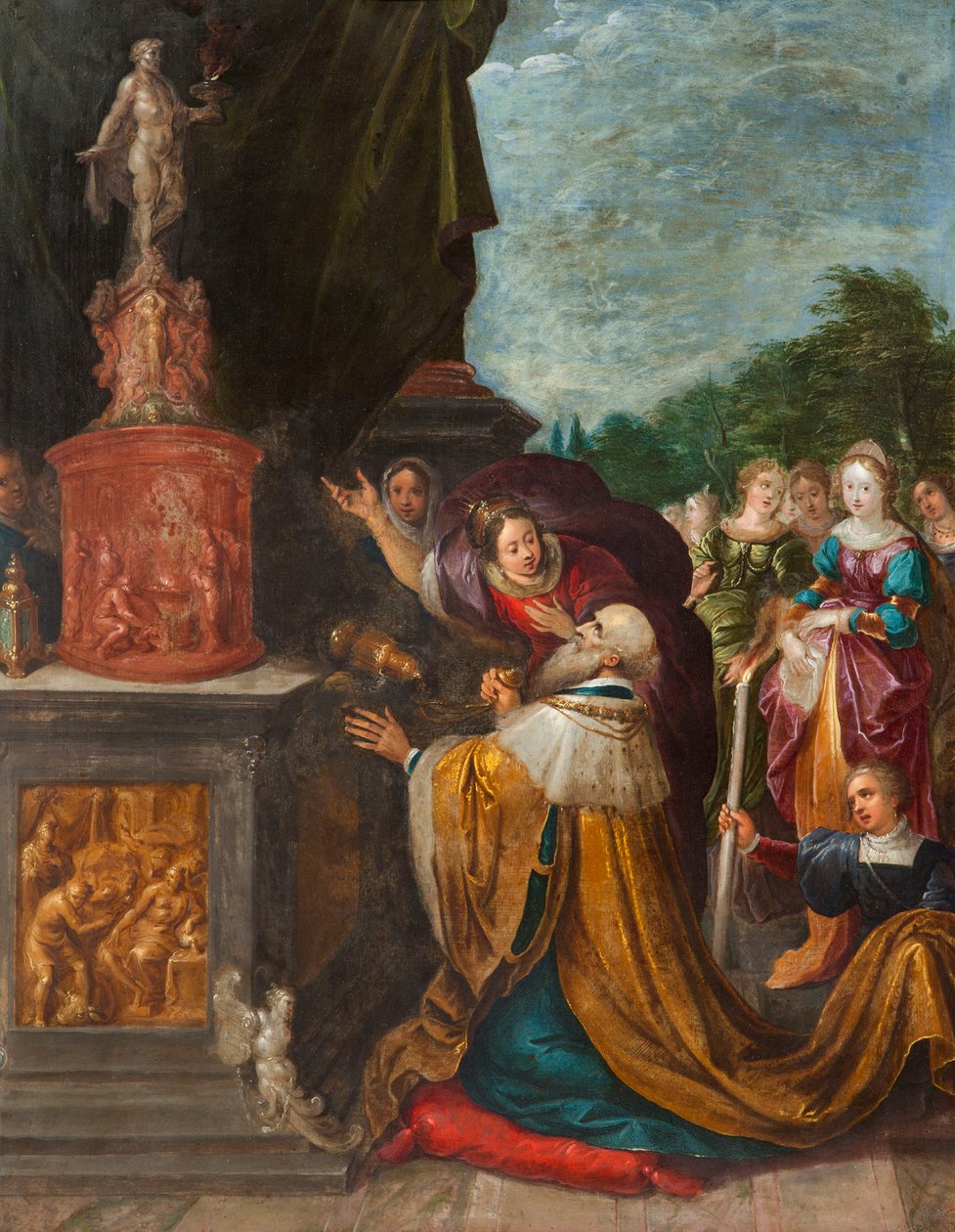 Salamon király bálványimádása. alkotó: Frans Francken the Younger