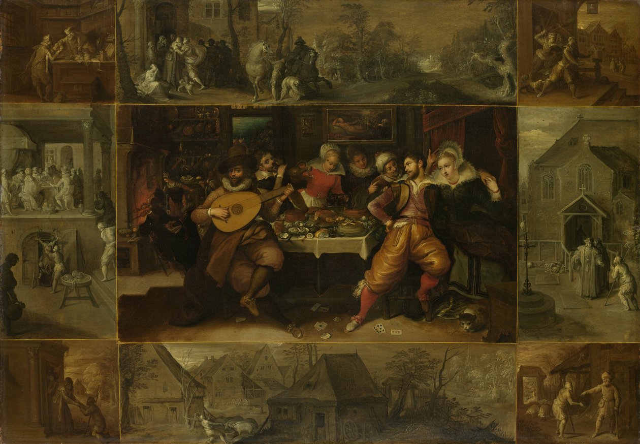 Példabeszéd a tékozló fiúról, 1620 alkotó: Frans Francken the Younger