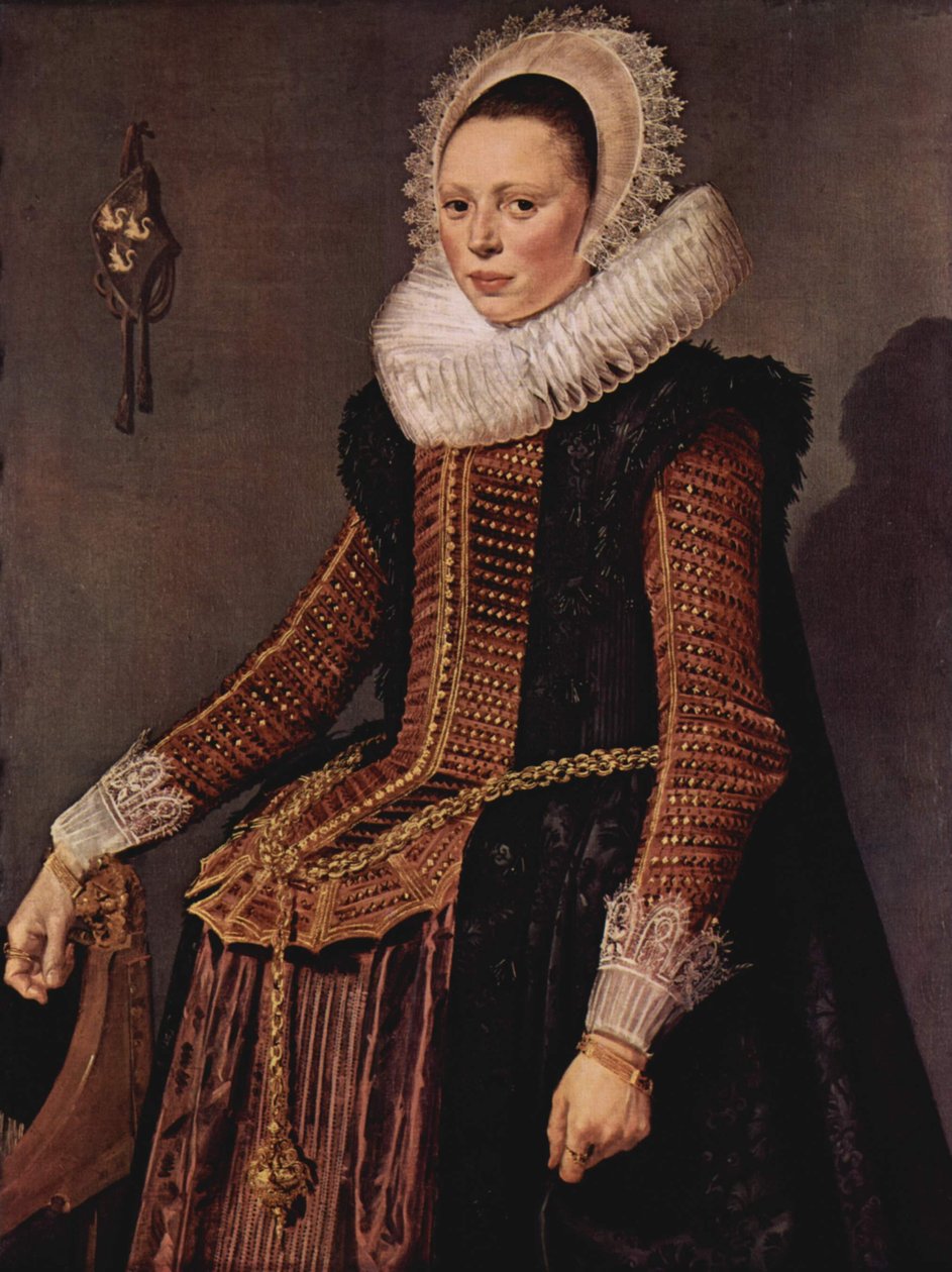 Holland: Női portré Női portré álló nő portréja alkotó: Frans Hals