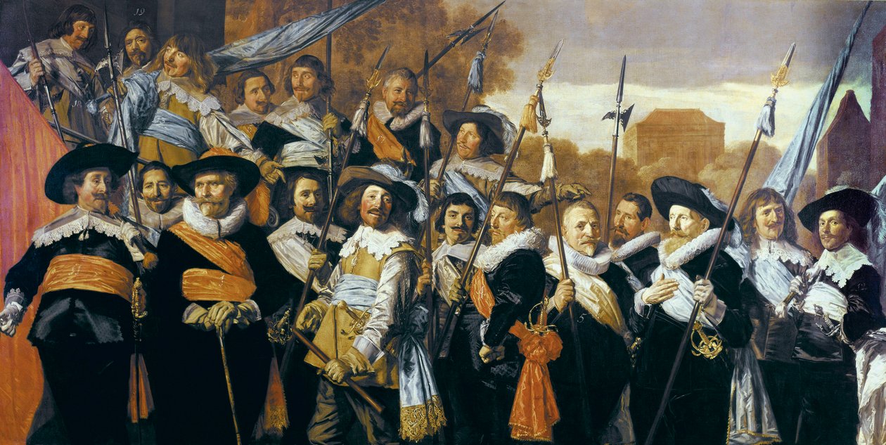 Csoportportré a haarlemi polgárőrség tisztjeiről és helyetteseiről alkotó: Frans Hals
