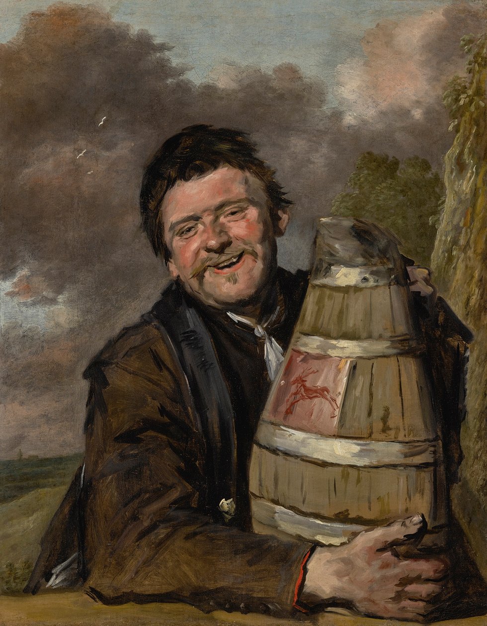 Férfi söröskorsóval alkotó: Frans Hals