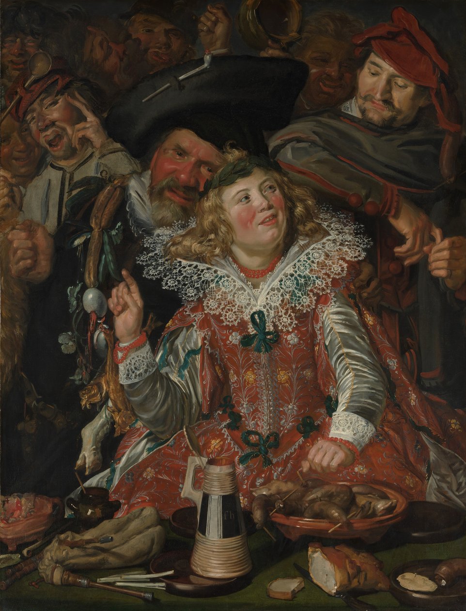 Merrymakers at Shrovetide, kb. 1616-17. alkotó: Frans Hals